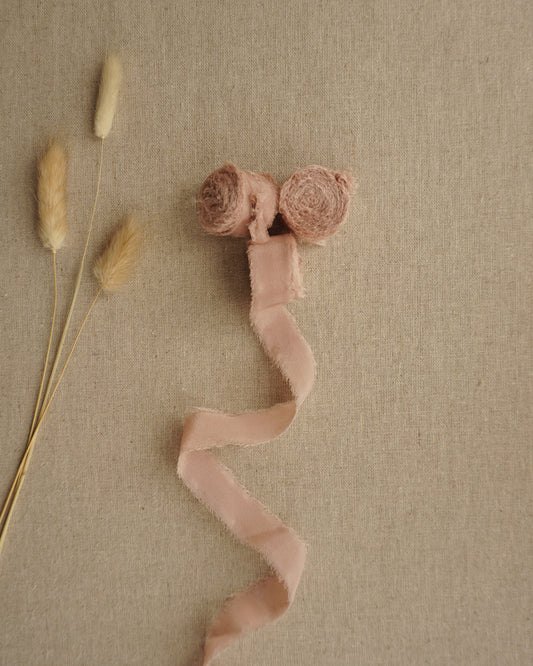 0.5 Inch Blush Silk Ribbon