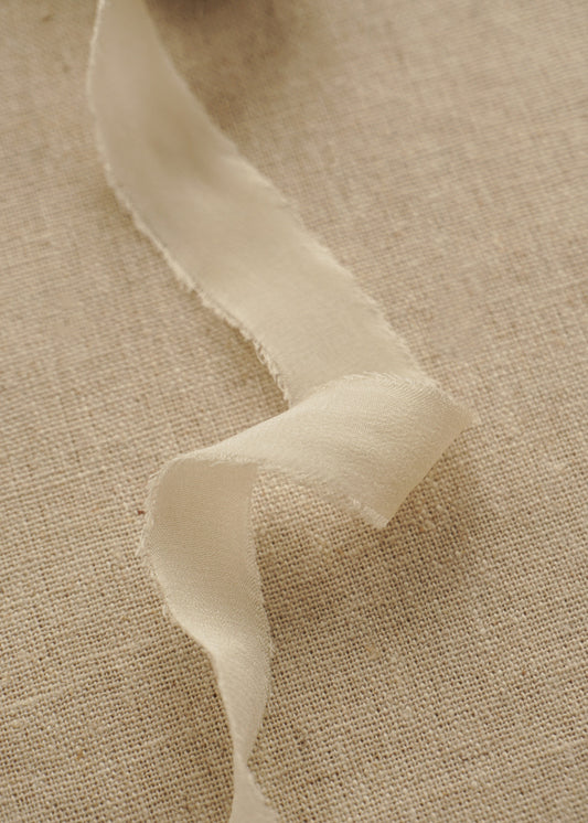 0.5 Inch Cream Puff Silk Ribbon