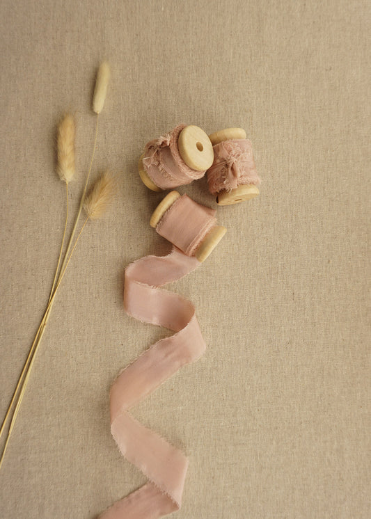 Blush Pink Silk Ribbon