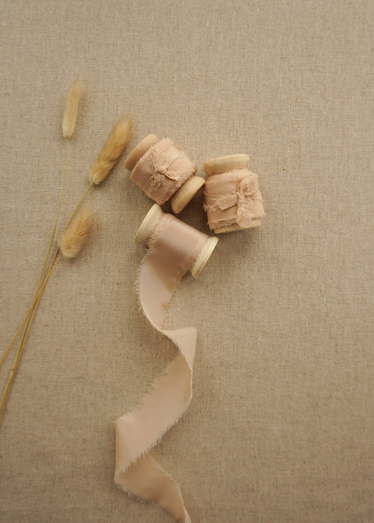 Champagne Pink Silk Ribbon