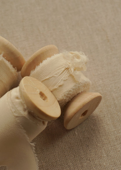 Cream Puff Silk Ribbon