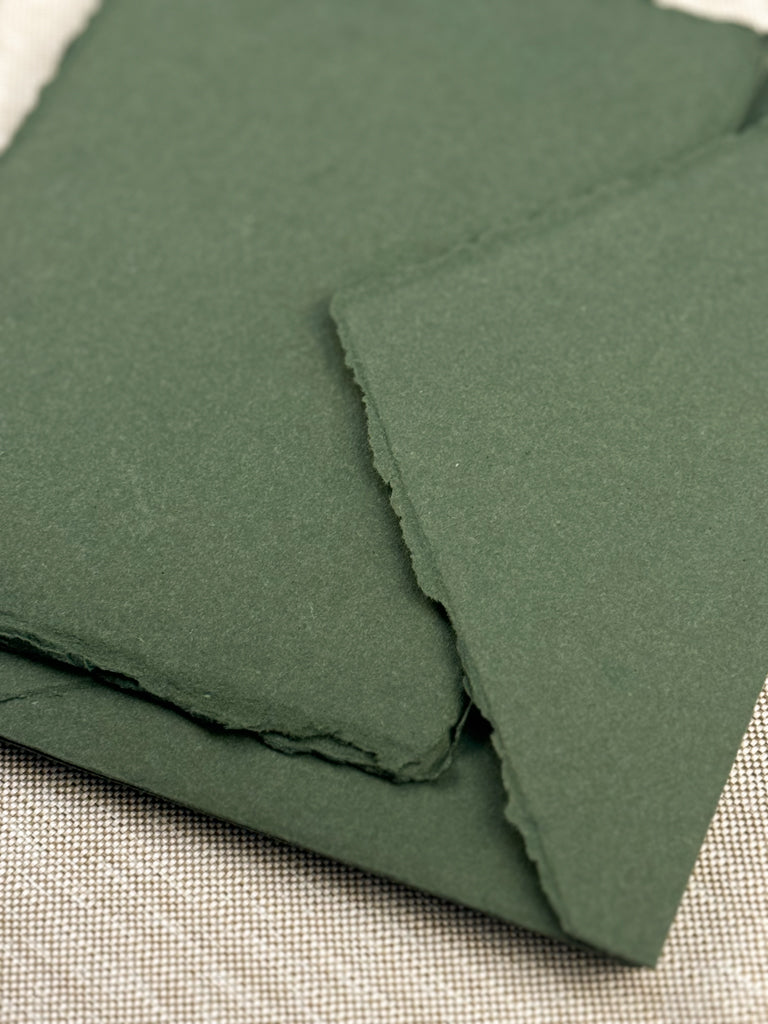 Forest Green Handmade Paper Envelopes - northernprintingco