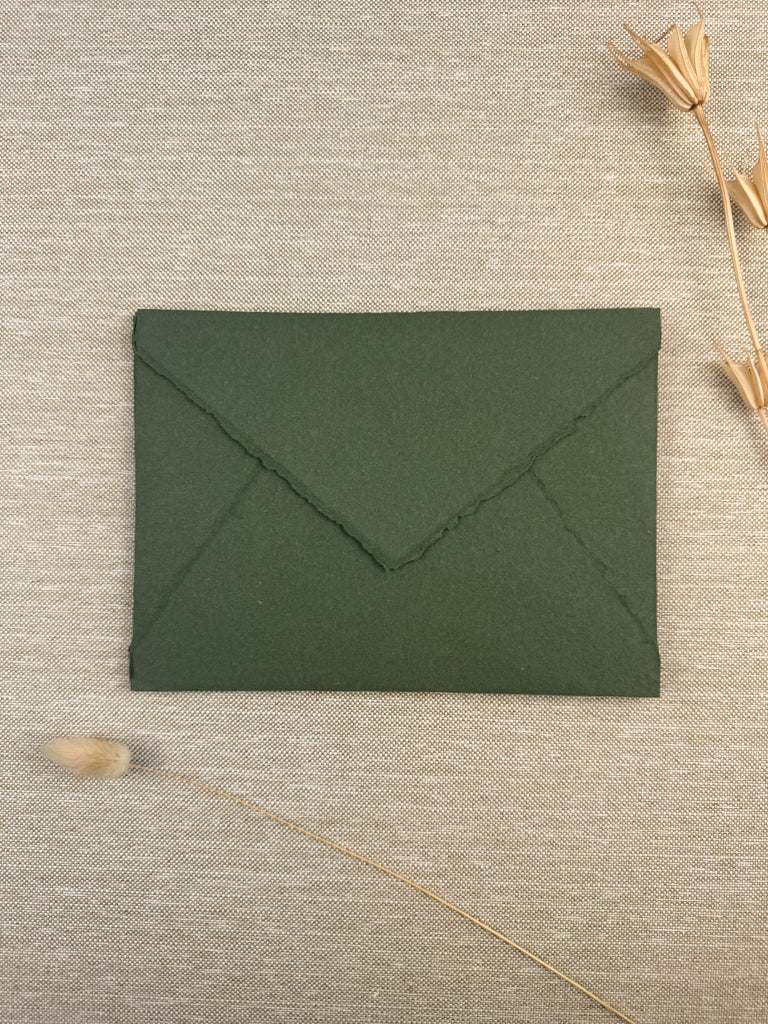 Forest Green Handmade Paper Envelopes - northernprintingco