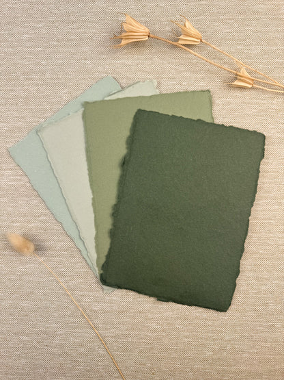 Forest Green Handmade Paper