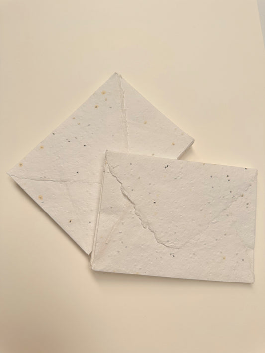 Basil Seed Handmade Paper Envelopes
