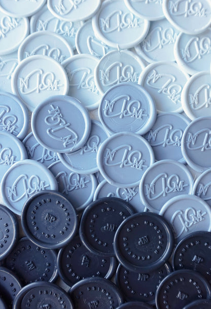 Shades of blue wax seal Stamps