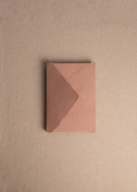 Singular 5x7 Clay Handmade paper envelope with deckle edge
