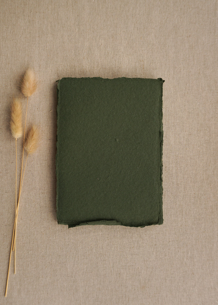 Forest Green Handmade Paper