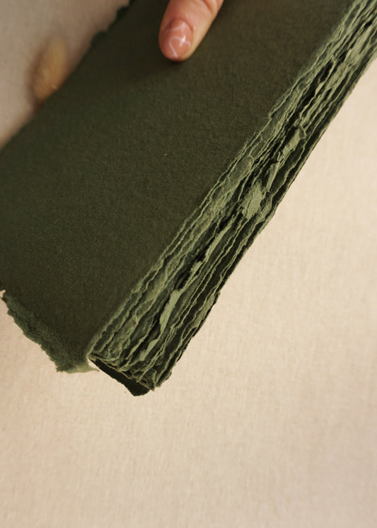 Forest Green Handmade Paper