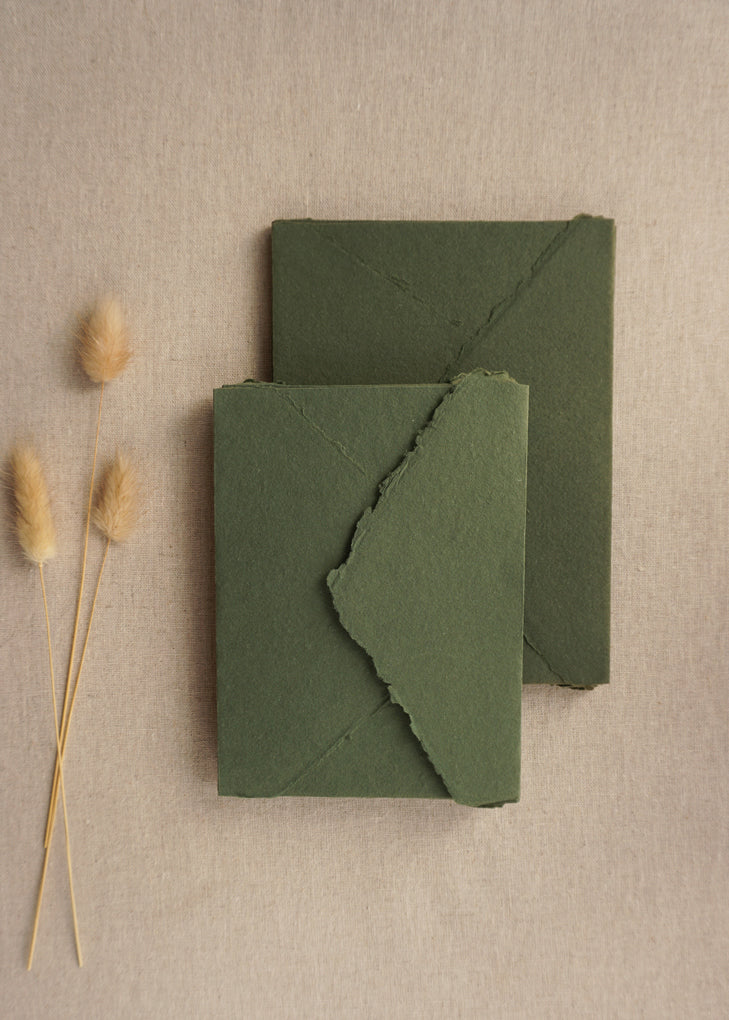 Forest Green Handmade Paper