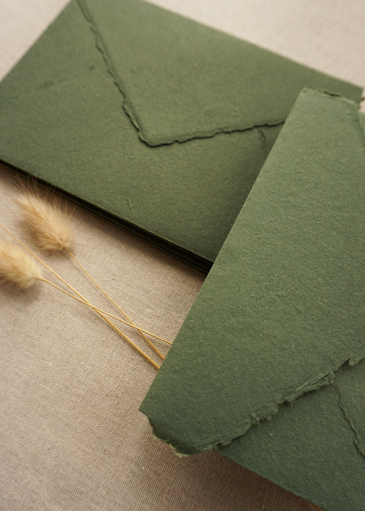 Forest Green Handmade Paper