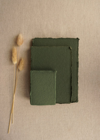 Forest Green Handmade Paper