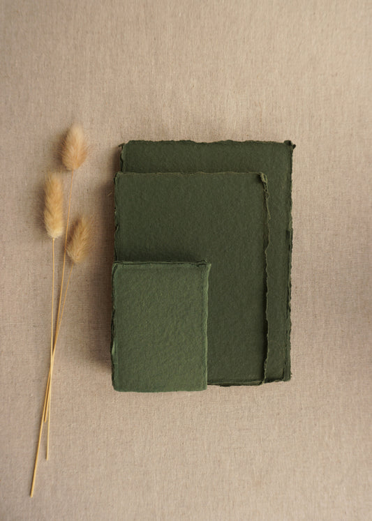 Forest Green Handmade Paper