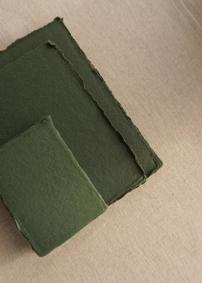 Forest Green Handmade Paper