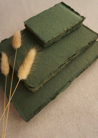 Forest Green Handmade Paper