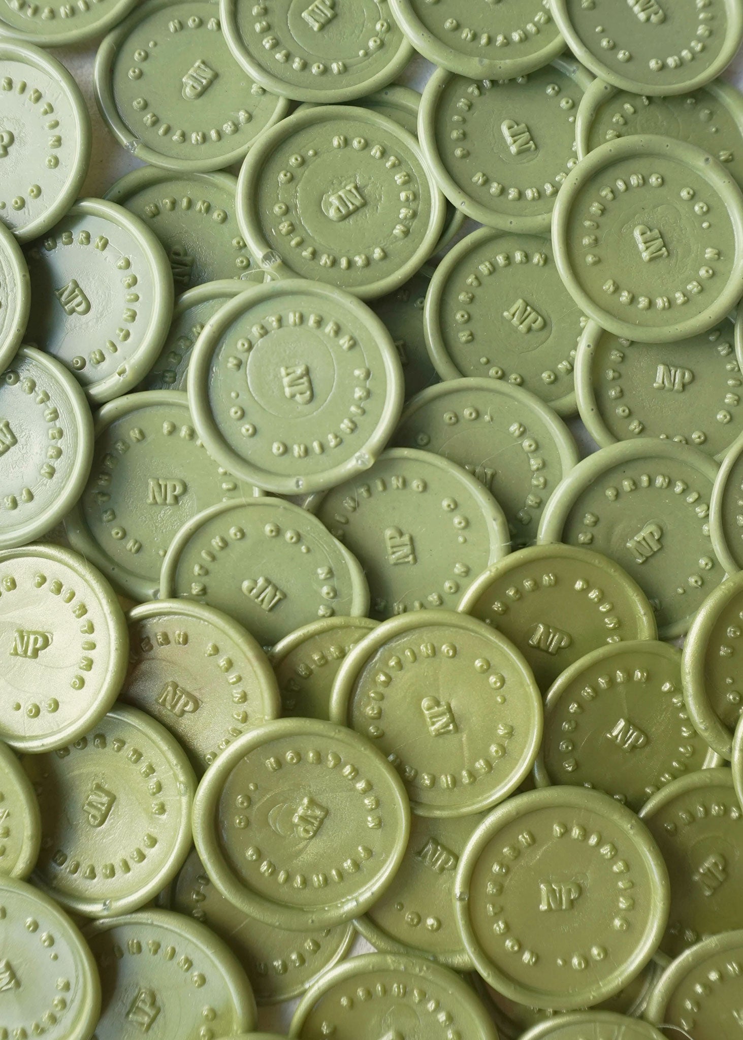 Shades of green wax seal stamps 