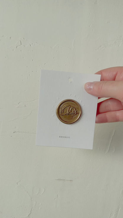 Video of Beach Sands wax seal stamp sample on textured background