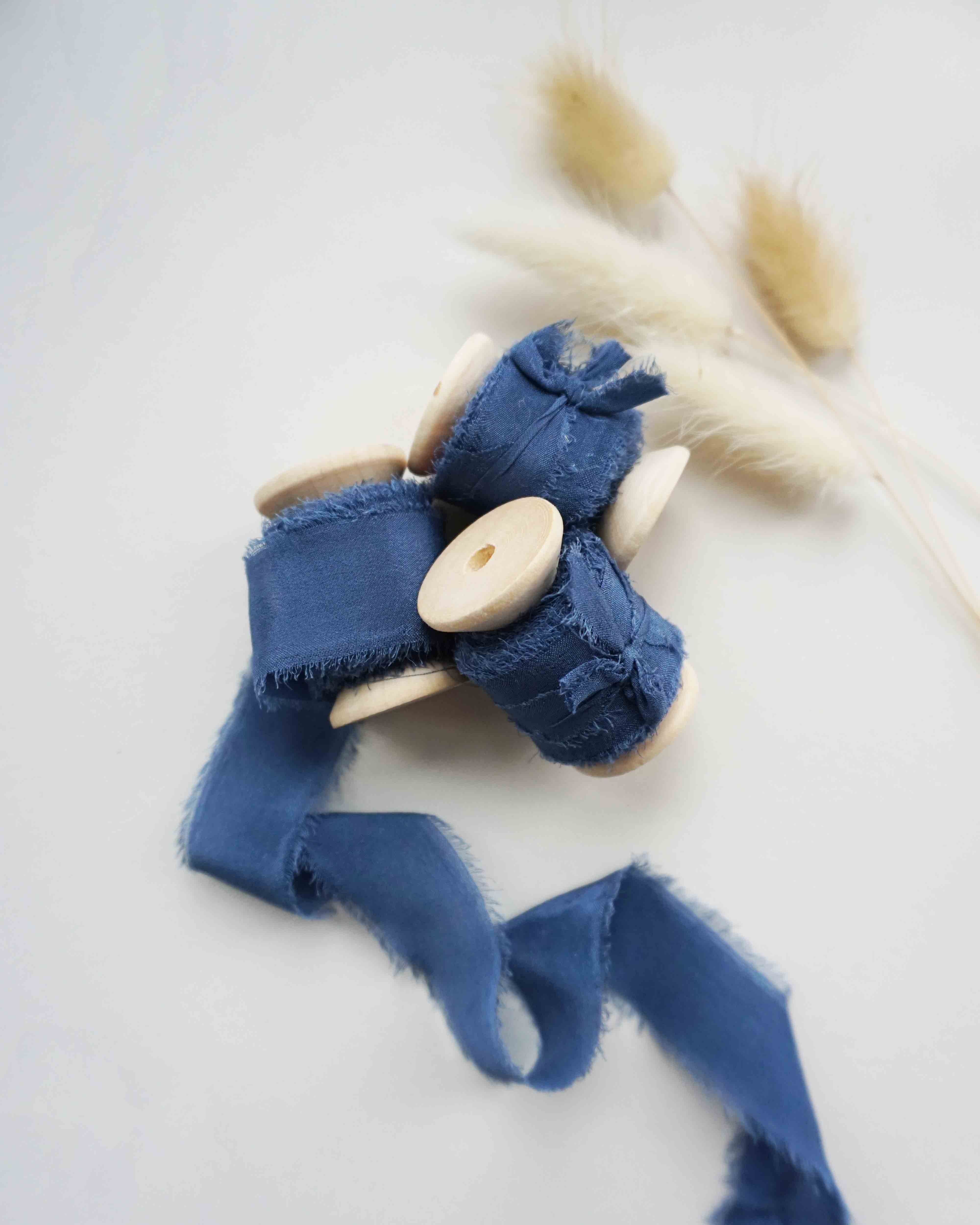 Royal blue silk sale ribbon