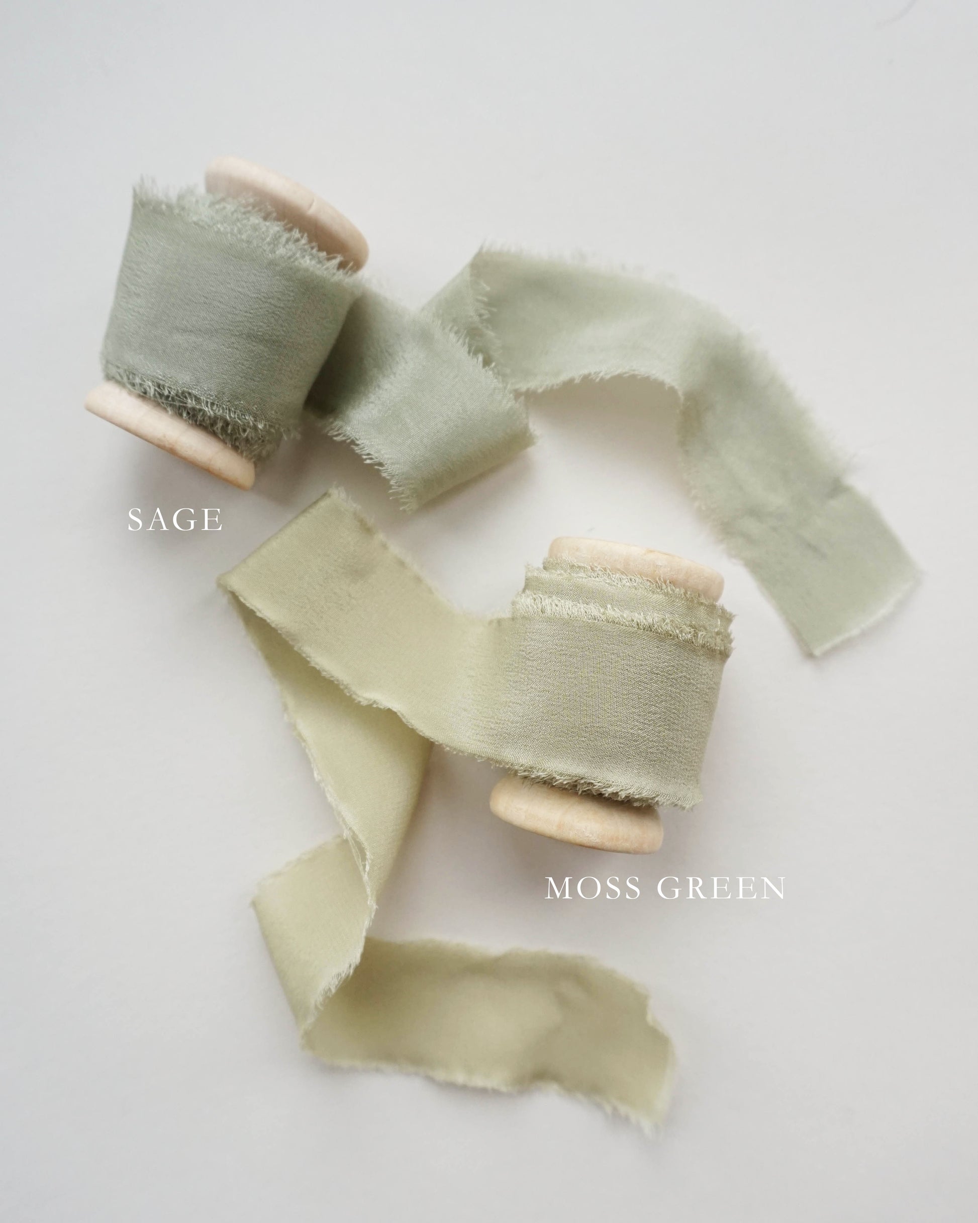 Moss Green Silk Ribbon - northernprintingco