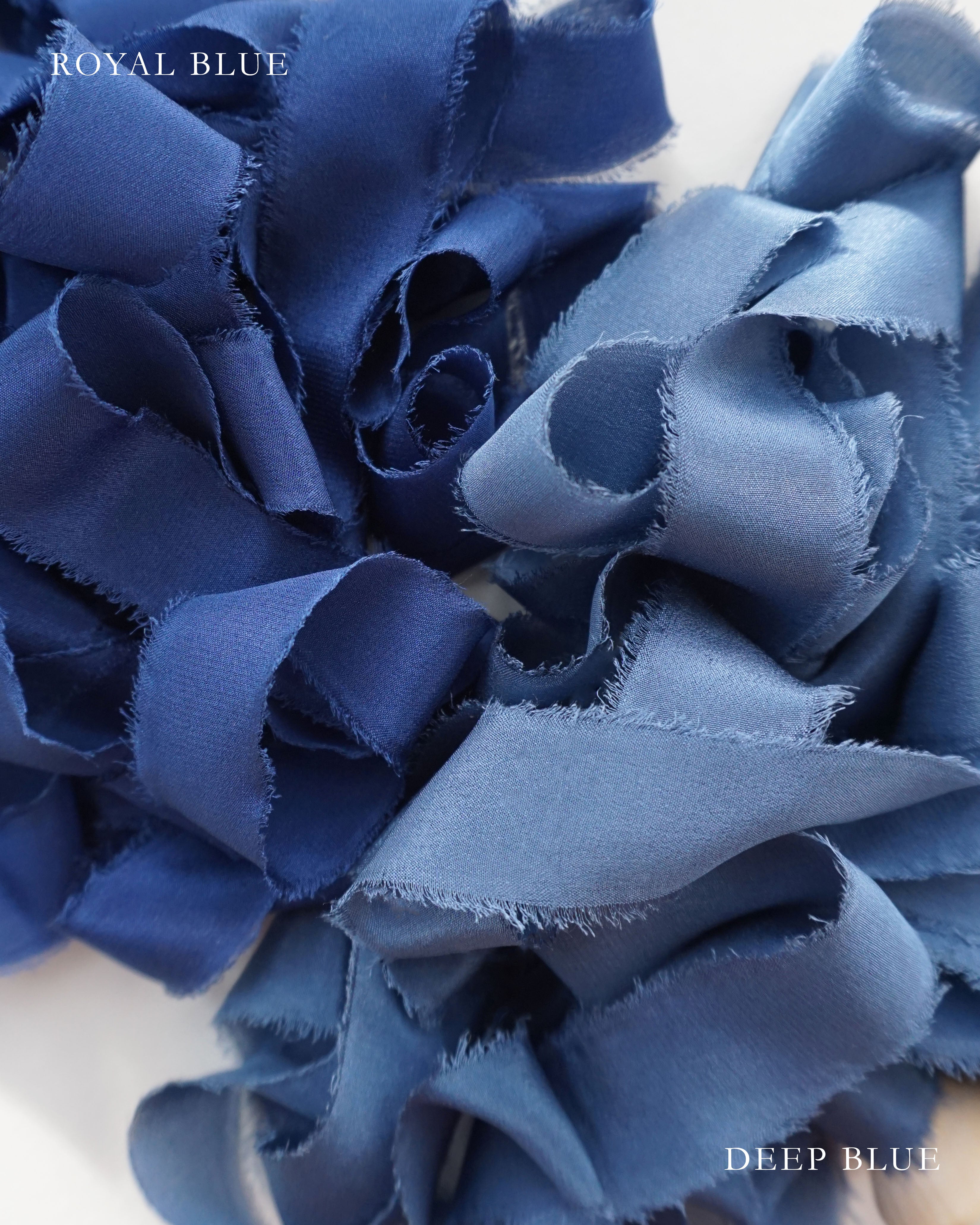 Royal blue silk clearance ribbon