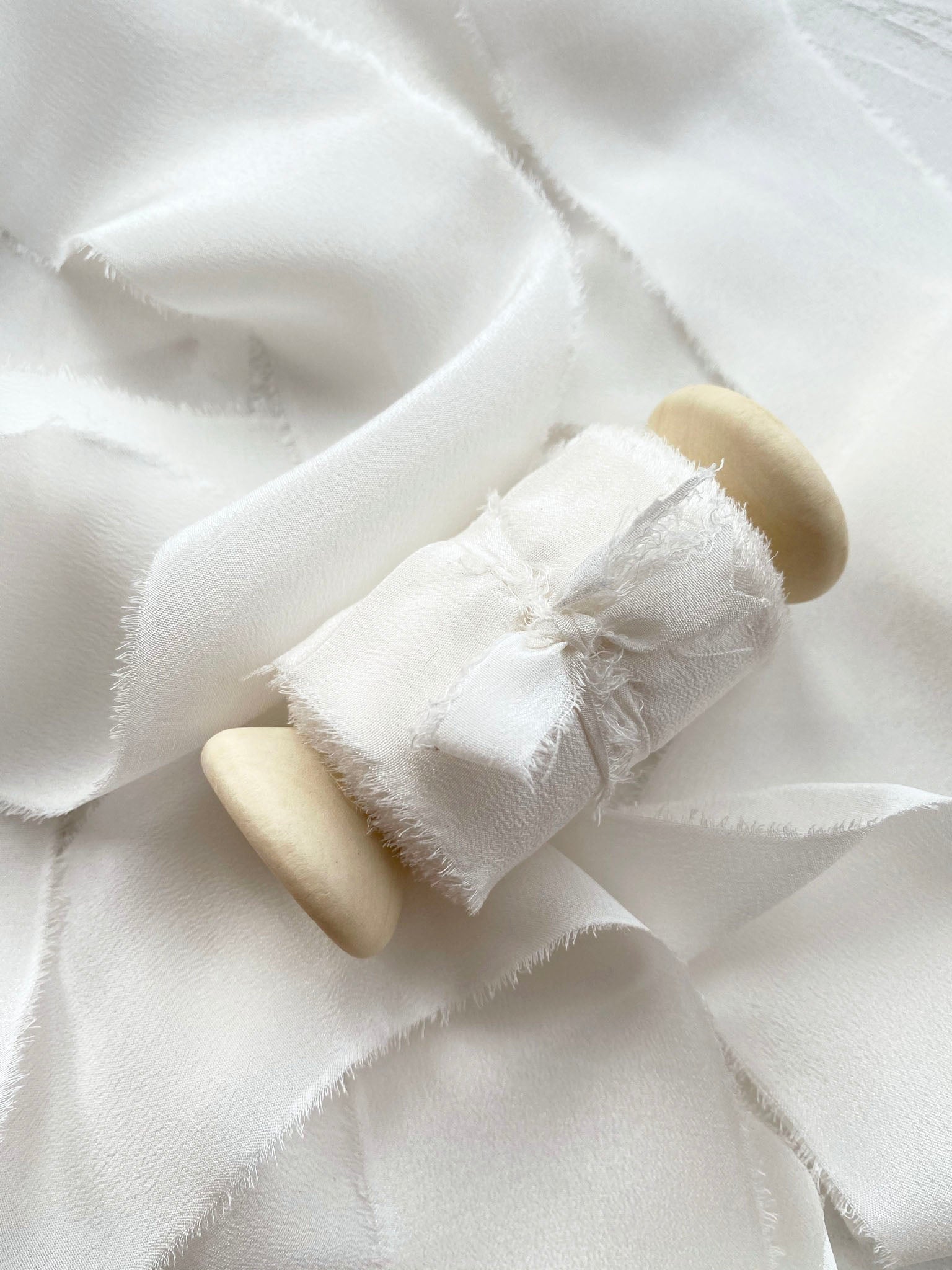 2 Inch White Silk Ribbon